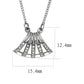 MADA380 - High polished (no plating) Stainless Steel Chain Pendant with AAA Grade CZ  in Clear