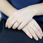 MADA384Q - High polished (no plating) Stainless Steel Ring with AAA Grade CZ  in Multi Color