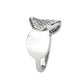 MADA388 - High polished (no plating) Stainless Steel Ring with AAA Grade CZ in Clear