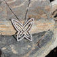MALOAS1374 - Rhodium Plating 925 Sterling Silver Chain Pendant with Crystal in Clear
