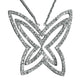 MALOAS1374 - Rhodium Plating 925 Sterling Silver Chain Pendant with Crystal in Clear