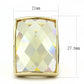 MALO1251 - Gold Brass Ring with AAA Grade CZ  in Topaz