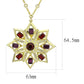 MALO1301 - Gold Brass Chain Pendant with Top Grade Crystal  in Multi Color