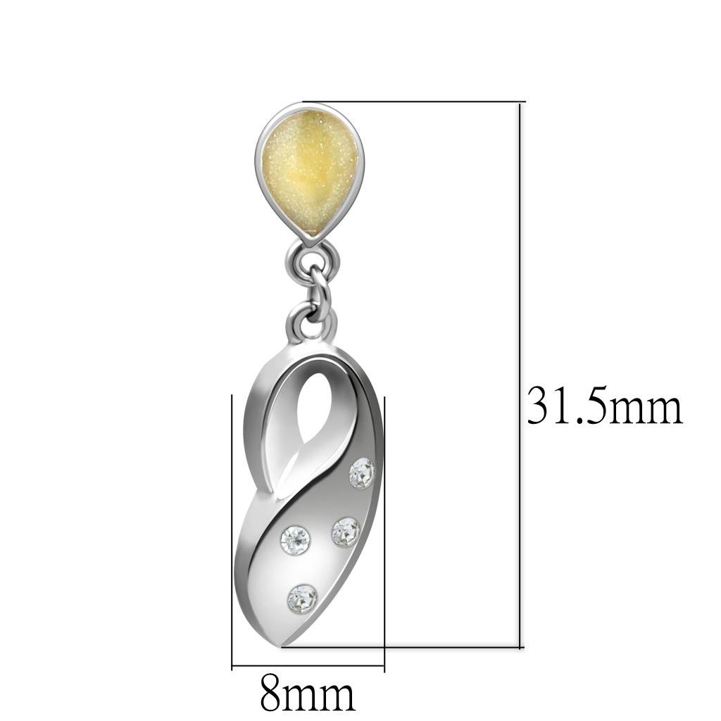 MALO1978 - Rhodium White Metal Earrings with Top Grade Crystal  in Clear