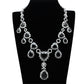 MALO2325 - Rhodium Brass Jewelry Sets with AAA Grade CZ  in Jet