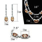 MALO2326 - Rhodium Brass Jewelry Sets with AAA Grade CZ  in Champagne