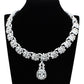 MALO2333 - Rhodium Brass Jewelry Sets with AAA Grade CZ  in Clear