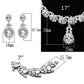 MALO2333 - Rhodium Brass Jewelry Sets with AAA Grade CZ  in Clear