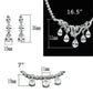 MALO2334 - Rhodium Brass Jewelry Sets with AAA Grade CZ  in Clear
