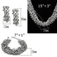 MALO2344 - Rhodium Brass Jewelry Sets with AAA Grade CZ  in Clear