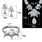 MALO2353 - Rhodium Brass Jewelry Sets with AAA Grade CZ  in Clear