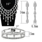 MALO2428 - Rhodium Brass Jewelry Sets with AAA Grade CZ  in Clear