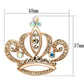 MALO2871 - Flash Rose Gold White Metal Brooches with Top Grade Crystal  in Multi Color