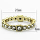 MALO3003 Gold Brass Ring with Top Grade Crystal in Clear