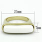 MALO3011 - Gold Brass Ring with Synthetic Synthetic Stone in White