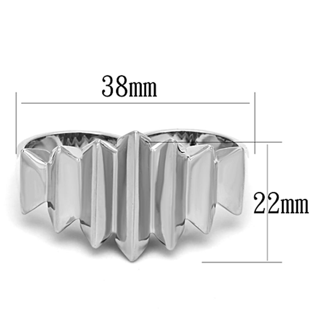 MALO3021 - Rhodium Brass Ring with No Stone