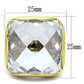 MALO3047 - Gold Brass Ring with AAA Grade CZ  in Clear