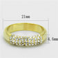 MALO3062 - Gold Brass Ring with Top Grade Crystal  in Clear