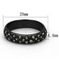 MALO3064 - TIN Cobalt Black Brass Ring with Top Grade Crystal  in Black Diamond
