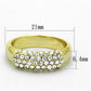 MALO3067 - Gold Brass Ring with Top Grade Crystal  in Clear