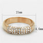 MALO3069 - Rose Gold Brass Ring with Top Grade Crystal  in Clear