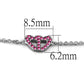 MALO3229 - Rhodium Brass Bracelet with Top Grade Crystal  in Rose