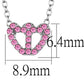 MALO3230 - Rhodium Brass Chain Pendant with Top Grade Crystal  in Rose