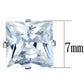 MALO3315 - High polished (no plating) Stainless Steel Earrings with AAA Grade CZ  in Clear