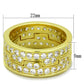 MALO3349 - Gold Brass Ring with AAA Grade CZ  in Clear