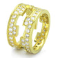 MALO3349 - Gold Brass Ring with AAA Grade CZ  in Clear