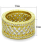 MALO3351 - Gold Brass Ring with AAA Grade CZ  in Clear