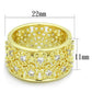 MALO3363 - Gold Brass Ring with AAA Grade CZ  in Clear