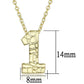 MALO3460 - Flash Gold Brass Chain Pendant with Top Grade Crystal  in Clear