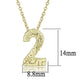 MALO3461 - Flash Gold Brass Chain Pendant with Top Grade Crystal  in Clear