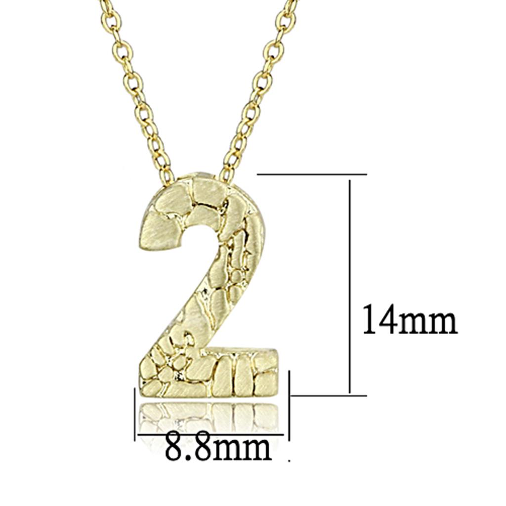 MALO3461 - Flash Gold Brass Chain Pendant with Top Grade Crystal  in Clear