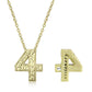 MALO3462 - Flash Gold Brass Chain Pendant with Top Grade Crystal  in Clear