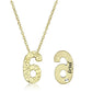 MALO3463 - Flash Gold Brass Chain Pendant with Top Grade Crystal  in Clear