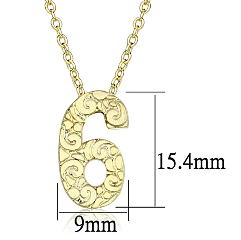 MALO3463 - Flash Gold Brass Chain Pendant with Top Grade Crystal  in Clear
