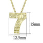 MALO3464 - Flash Gold Brass Chain Pendant with Top Grade Crystal  in Clear