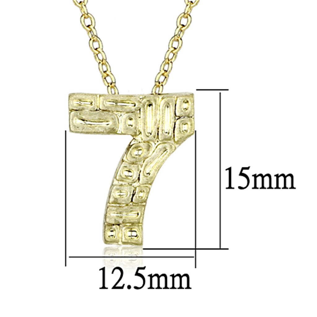 MALO3464 - Flash Gold Brass Chain Pendant with Top Grade Crystal  in Clear
