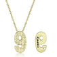 MALO3465 - Flash Gold Brass Chain Pendant with Top Grade Crystal  in Clear