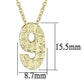 MALO3465 - Flash Gold Brass Chain Pendant with Top Grade Crystal  in Clear