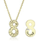 MALO3466 - Flash Gold Brass Chain Pendant with Top Grade Crystal  in Clear