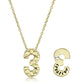 MALO3467 - Flash Gold Brass Chain Pendant with Top Grade Crystal  in Clear