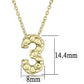 MALO3467 - Flash Gold Brass Chain Pendant with Top Grade Crystal  in Clear