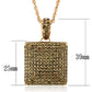 MALO3472 - Rose Gold Brass Chain Pendant with Top Grade Crystal  in Smoked Quartz