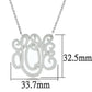 MALO3473 - Rhodium Brass Chain Pendant with No Stone