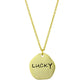 MALO3479 - Gold & Brush Brass Chain Pendant with Top Grade Crystal  in Clear