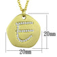 MALO3481 - Gold Brass Chain Pendant with Top Grade Crystal  in Clear