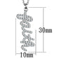 MALO3488 - Rhodium Brass Chain Pendant with Top Grade Crystal  in Clear